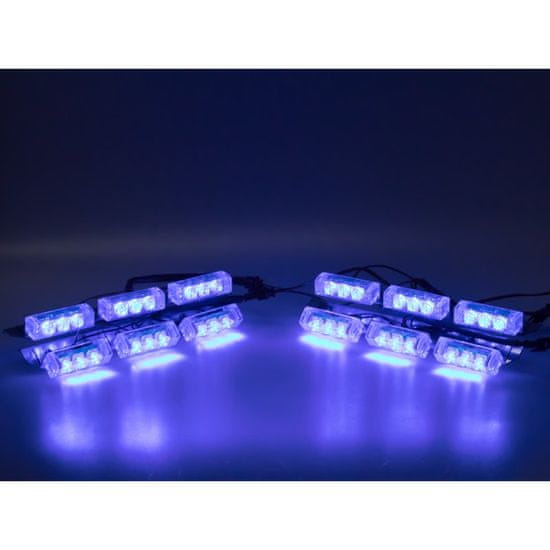 Stualarm PREDATOR LED do mřížky, 12V, modrý (kf746-4blue)