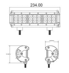 Stualarm LED světlo, 27x3W, 234mm, ECE R10 (wl-8733)