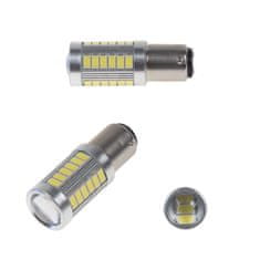 Stualarm x doprodej LED BAY15d (dvouvlákno) bílá, 12-24V, 33LED/5730SMD s čočkou (95157) 2 ks