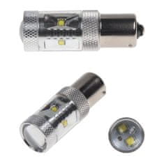 Stualarm CREE LED BA15S 12-24V, 30W (6x5W) bílá (95C-BA15S-30W) 2 ks