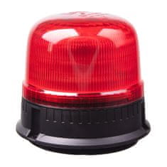 Stualarm LED maják, 12-24V, 24xLED červený, magnet, ECE R65 (wl825red)