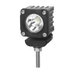 Stualarm LED světlo mini čtvercové, 1x10W, 36x36mm, bodový paprsek, ECE R10 (wl-453S)