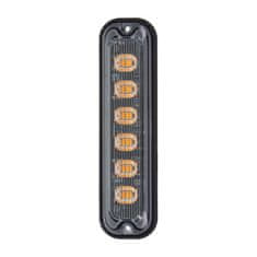 Stualarm PREDATOR 6x4W LED vertikální, 12-24V, oranžový, ECE R65 (br006AV)