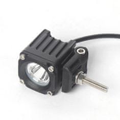 Stualarm LED světlo mini čtvercové, 1x10W, 36x36mm, bodový paprsek, ECE R10 (wl-453S)