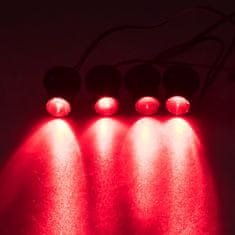 Stualarm LED stroboskop červený 4ks 1W (kf704red)