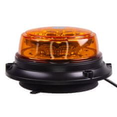 Stualarm LED maják, 12-24V, 12x1W oranžový, magnet, ECE R65 (wl180m2)