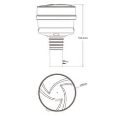 Stualarm LED maják, 12-24V, 30x0,7W oranžový na držák, ECE R65 R10 (wl313hr)