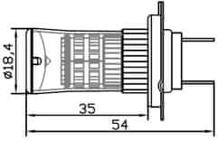 Stualarm TURBO LED H7 bílá, 12-24V, 48W (95T-H7-48W) (2 ks)