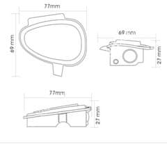 Stualarm LED osvětlení do zrcátka Volkswagen Golf 6, EOS, Touran, Tiguan (961vw08)