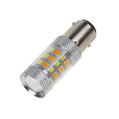 Stualarm LED BAY15d (dvouvlákno) bílá/oranžová, 12V, 42LED/2835SMD (95192) 2 ks