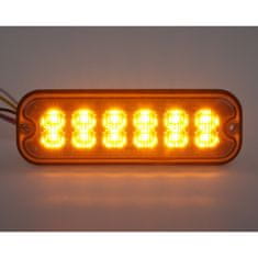 Stualarm PREDATOR 12x4W LED, 12-24V, oranžový, ECE R65 (br012A)