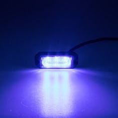 Stualarm SLIM výstražné LED světlo vnější, modré, 12-24V, ECE R65 (kf003EM5Wblu)