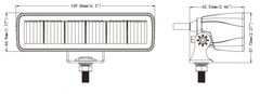 Stualarm LED světlo obdélníkové, 18W, ECE R10 (wl-454)