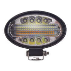 Stualarm LED světlo oválné bílé/oranžové, 144W, ECE R10 (wl-847wo)