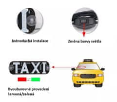 Stualarm LED banner s nápisem TAXI, zelený/červený (LED-taxi2)