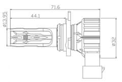 Stualarm LED HIR2 (9012) bílá, 9-18V, 4000LM (95HLH-HIR2-E2) 2ks