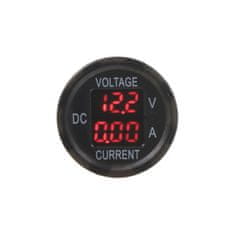 Stualarm Digitální ampérmetr a voltmetr 6-30V červený (34545R)