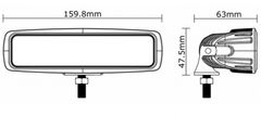 Stualarm LED světlo obdélníkové, 20x1W, ECE R10 (wl-813)