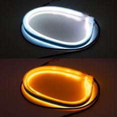 Stualarm LED pásek, dynamické blinkry oranžová / poziční světla bílá, 45 cm (96UN07-45)