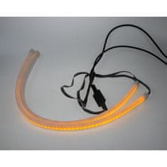 Stualarm LED pásek, dynamické blinkry oranžová / poziční světla bílá, 45 cm (96UN03)