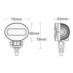 Stualarm PROFI LED výstražný pruh 12/24V 9W modrý, ECE R10 (wa-013b)