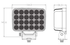 Stualarm LED světlo obdélníkové, 24x3W, 154x145x56mm, ECE R10 (wl-8472)