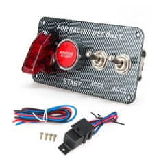 Stualarm Panel s 3x spínači + tlačítko START, 12V (47160)