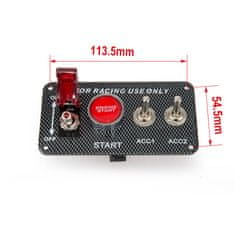 Stualarm Panel s 3x spínači + tlačítko START, 12V (47160)