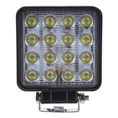 Stualarm LED světlo hranaté bílé/oranžový predátor 16x3W, 107x107x60mm, ECE R10 (wl-806wo)