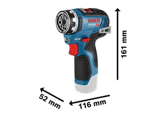 BOSCH Professional aku vrtačka GSR 12V-35 FC Full Set C&G (0.601.9H3.003)