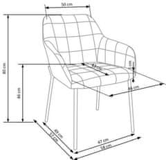 Halmar Jídelní židle K305 šedá