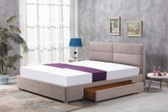 Halmar Čalouněná postel MERIDA se zásuvkou béžová 160x200