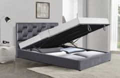 Halmar Čalouněná postel s úložným prostorem ANNABEL šedá 160x200