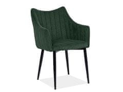Signal Jídelní židle/křeslo MONTE manšestr zelené