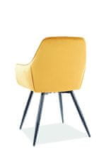 Signal Jídelní židle/křeslo LINEA velvet žluté