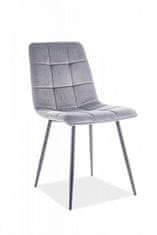 Signal Jídelní židle MILA velvet šedá/černé