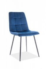 Signal Jídelní židle MILA velvet modrá/černé