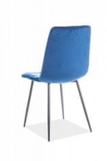 Signal Jídelní židle MILA velvet modrá/černé