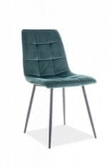 Signal Jídelní židle MILA velvet zelená/černé
