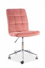 Signal Kancelářská židle Q-020 velvet růžová