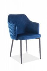 Signal Jídelní židle/křeslo ASTOR velvet modrá