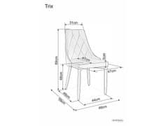 Signal Jídelní židle TRIX B velvet béžová/černé