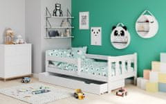 Halmar Dětská postel MARINELLA borovice bílá 80x160