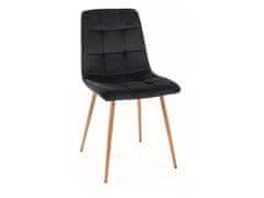 Signal Jídelní židle MILA velvet černá/dub