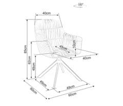Signal Jídelní židle/křeslo ASTORIA II velvet světlé šedé