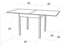 BRADOP Rozkládací jídelní stůl LUDVÍK 80(160)x80x77