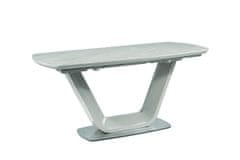 Signal Rozkládací jídelní stůl ARMANI Ceramic 160(220)X90 šedý mramor/šedý mat