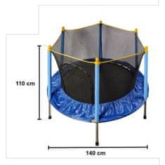 KIK KX4034 Dětská zahradní trampolína se sítí 140 cm