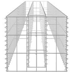 Vidaxl Gabionový vyvýšený záhon pozinkovaná ocel 270 x 30 x 30 cm