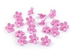 Plastové knoflíky / korálky květ Ø15 mm - růžová světlá (5 g)